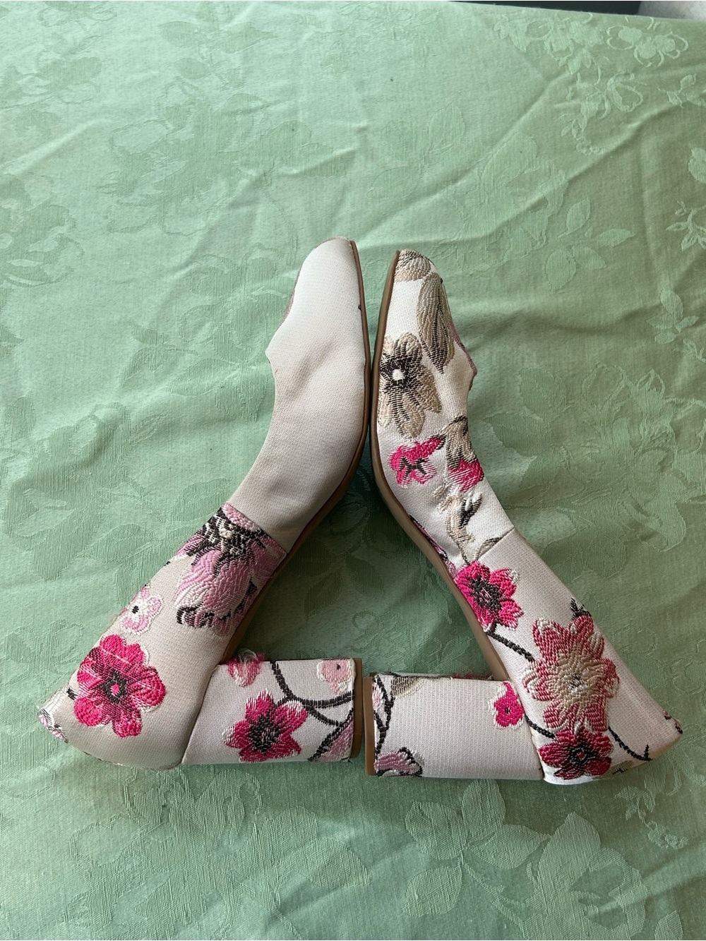 Kelly & Katie Pink Floral Heels - Picture 2 of 5